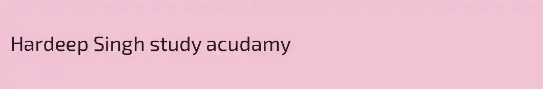 Hardeep Singh study acudamy
